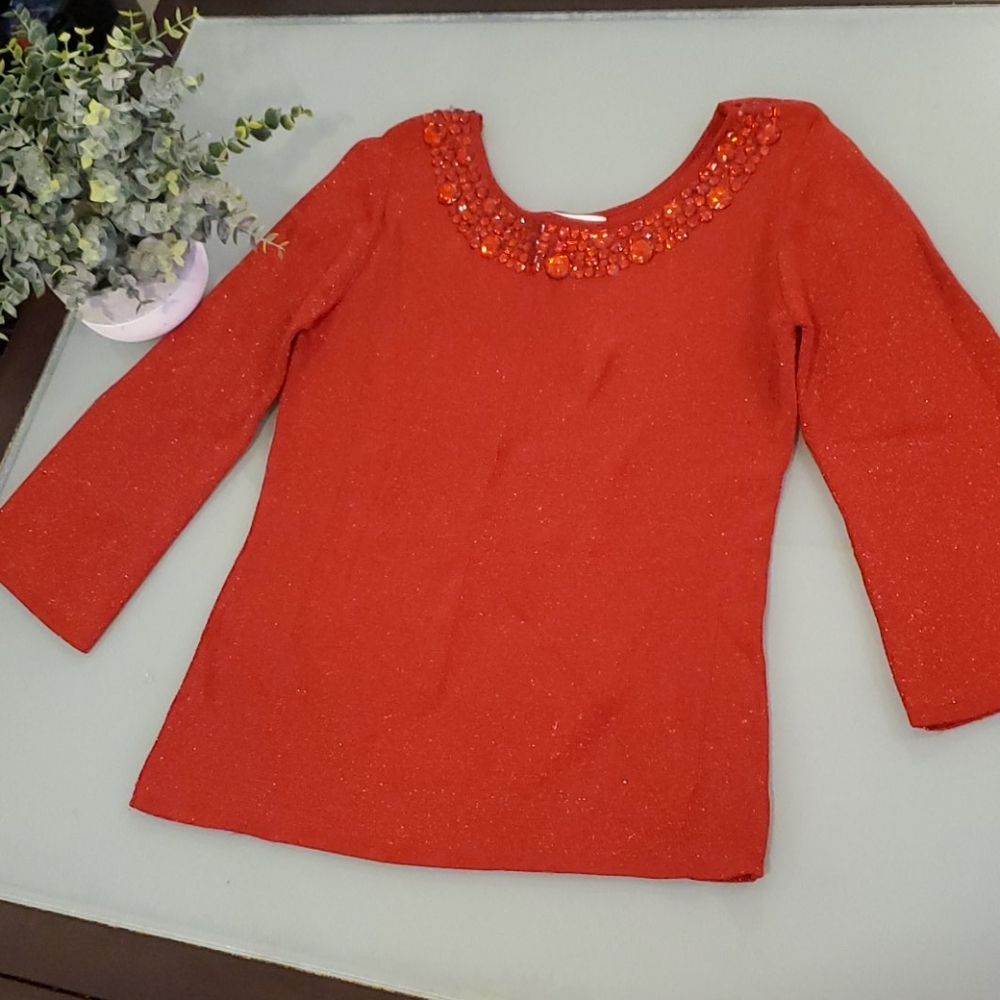 Joseph A. Sweater beaded sweater Medium